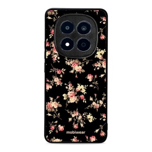 Lesklý kryt na mobil Xiaomi Redmi Note 15 Pro 4G - Mobiwear Glossy G039G, květy na černé