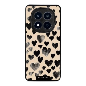 Lesklý kryt na mobil Xiaomi Redmi Note 15 Pro 4G - Mobiwear Glossy GA51G, černá srdíčka