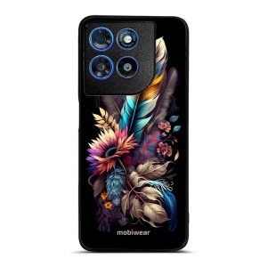 Lesklý kryt na mobil Motorola Moto G57 Power - Mobiwear Glossy G011G, kytice s pírkem