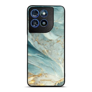Lesklý kryt na mobil Motorola Moto G57 Power - Mobiwear Glossy G022G, zelenkavý a zlatavý mramor