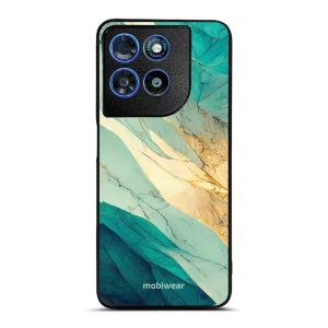 Lesklý kryt na mobil Motorola Moto G57 Power - Mobiwear Glossy G024G, zlatavý a zelenkavý mramor