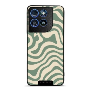 Lesklý kryt na mobil Motorola Moto G57 Power - Mobiwear Glossy GA57G, zelené a béžové zkrouceniny