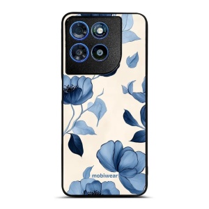 Lesklý kryt na mobil Motorola Moto G57 Power - Mobiwear Glossy GP73G, modrá krása květů
