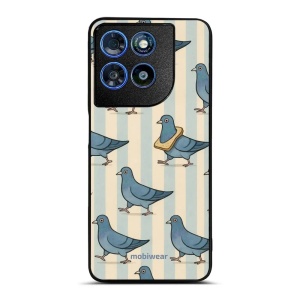 Lesklý kryt na mobil Motorola Moto G57 Power - Mobiwear Glossy GP91G, holubi