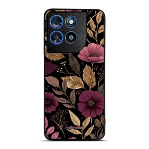 Lesklý kryt na mobil Motorola Moto G57 Power - Mobiwear Glossy G170G, fialová kvítka