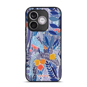 Lesklý kryt na mobil Honor 600 Lite - Mobiwear Glossy G037G, modrá květena