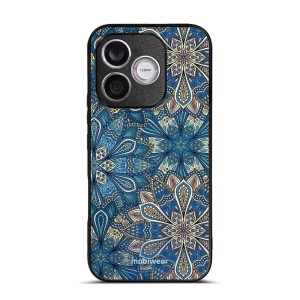 Lesklý kryt na mobil Honor 600 Lite - Mobiwear Glossy G038G, modré mandala květy