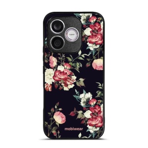 Lesklý kryt na mobil Honor 600 Lite - Mobiwear Glossy G040G, růže na černé