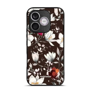 Lesklý kryt na mobil Honor 600 Lite - Mobiwear Glossy GP72G, květy na hnědé