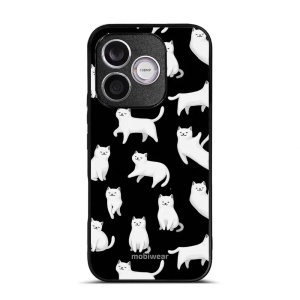 Lesklý kryt na mobil Honor 600 Lite - Mobiwear Glossy G163G, bílé kočičky