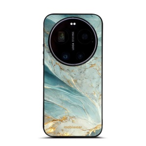 Lesklý kryt na mobil Xiaomi 17 Ultra - Mobiwear Glossy G022G, zelenkavý a zlatavý mramor