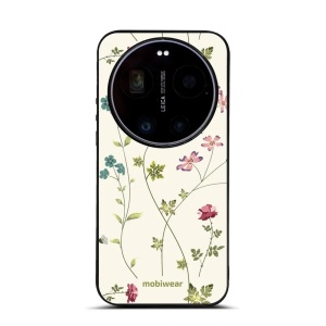 Lesklý kryt na mobil Xiaomi 17 Ultra - Mobiwear Glossy G035G, tenké rostlinky s květy