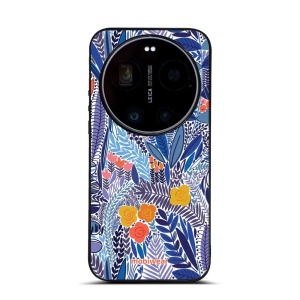 Lesklý kryt na mobil Xiaomi 17 Ultra - Mobiwear Glossy G037G, modrá květena