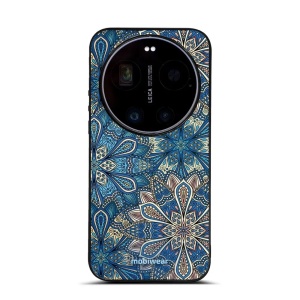 Lesklý kryt na mobil Xiaomi 17 Ultra - Mobiwear Glossy G038G, modré mandala květy