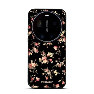 Lesklý kryt na mobil Xiaomi 17 Ultra - Mobiwear Glossy G039G, květy na černé