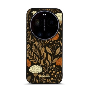 Lesklý kryt na mobil Xiaomi 17 Ultra - Mobiwear Glossy G174G, béžová a oranžová kvítka
