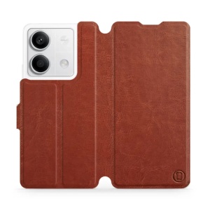 Flipové pouzdro Mobiwear - Xiaomi Redmi Note 13 5G - Hnědé a šedé