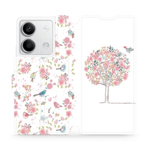 Flipové pouzdro Mobiwear - Xiaomi Redmi Note 13 5G - M120S Strom a ptáčci