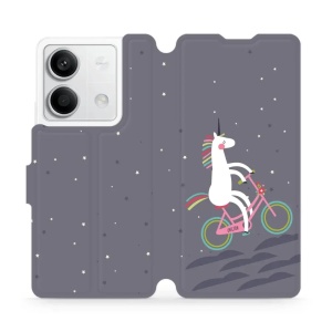 Flipové pouzdro Mobiwear - Xiaomi Redmi Note 13 5G - V024P Jednorožec na kole