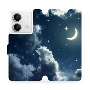 Flipové pouzdro Mobiwear - Xiaomi Redmi Note 13 5G - V145P Noční obloha s měsícem