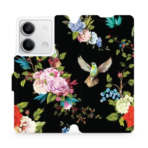 Flipové pouzdro Mobiwear - Xiaomi Redmi Note 13 5G - VD09S Ptáčci a květy
