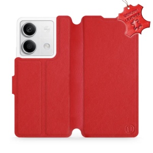 Kožené flip pouzdro Mobiwear - Xiaomi Redmi Note 13 5G - Červené