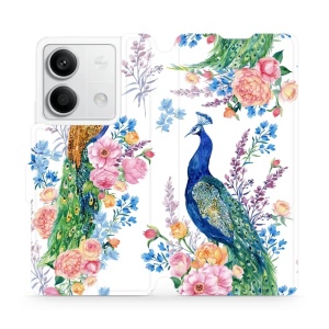 Flipové pouzdro Mobiwear - Xiaomi Redmi Note 13 5G - MX08S Pávi