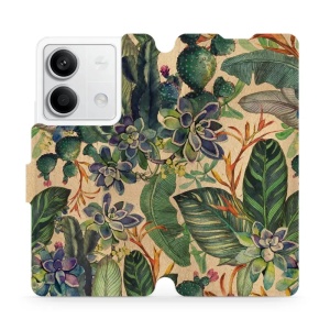 Flipové pouzdro Mobiwear - Xiaomi Redmi Note 13 5G - VP05S Sukulenty