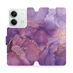 Flipové pouzdro Mobiwear na mobil Xiaomi Redmi Note 13 5G - VP20S Fialový mramor - VÝPRODEJ