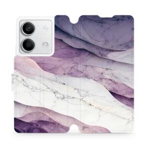 Flipové pouzdro Mobiwear - Xiaomi Redmi Note 13 5G - VP31S Bílý a fialový mramor