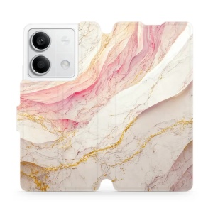Flipové pouzdro Mobiwear - Xiaomi Redmi Note 13 5G - VP32S Růžový a zlatavý mramor