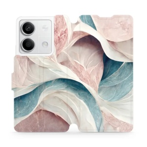 Flipové pouzdro Mobiwear - Xiaomi Redmi Note 13 5G - VP33S Růžový a zelenkavý mramor