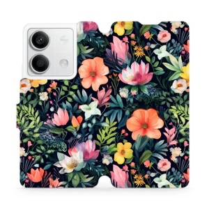 Flipové pouzdro Mobiwear - Xiaomi Redmi Note 13 5G - VP48S Pestré kvítky