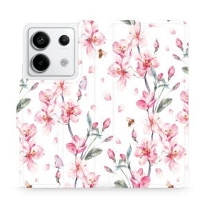 Flipové pouzdro Mobiwear - Xiaomi Redmi Note 13 Pro 5G / Poco X6 5G - M124S Růžové květy