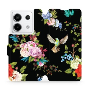 Flipové pouzdro Mobiwear - Xiaomi Redmi Note 13 Pro 5G / Poco X6 5G - VD09S Ptáčci a květy