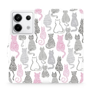 Flipové pouzdro Mobiwear - Xiaomi Redmi Note 13 Pro 5G / Poco X6 5G - MX01S Kočičí zádíčka