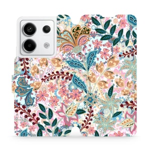 Flipové pouzdro Mobiwear - Xiaomi Redmi Note 13 Pro 5G / Poco X6 5G - MX04S Spletité kvítky a listy