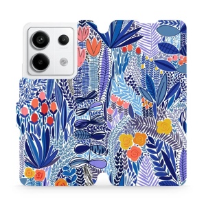 Flipové pouzdro Mobiwear - Xiaomi Redmi Note 13 Pro 5G / Poco X6 5G - MP03P Modrá květena