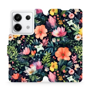 Flipové pouzdro Mobiwear - Xiaomi Redmi Note 13 Pro 5G / Poco X6 5G - VP48S Pestré kvítky