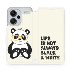 Flipové pouzdro Mobiwear - Xiaomi Redmi Note 13 Pro Plus 5G - M041S Panda - life is not - VÝPRODEJ