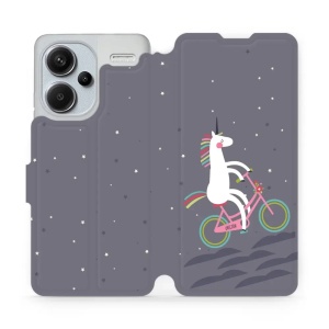 Flipové pouzdro Mobiwear - Xiaomi Redmi Note 13 Pro Plus 5G - V024P Jednorožec na kole