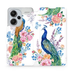 Flipové pouzdro Mobiwear - Xiaomi Redmi Note 13 Pro Plus 5G - MX08S Pávi