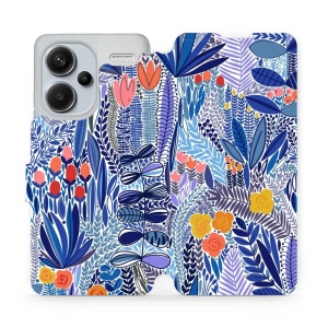 Flipové pouzdro Mobiwear - Xiaomi Redmi Note 13 Pro Plus 5G - MP03P Modrá květena