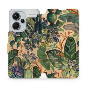Flipové pouzdro Mobiwear - Xiaomi Redmi Note 13 Pro Plus 5G - VP05S Sukulenty