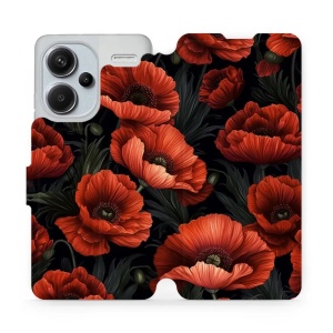 Flipové pouzdro Mobiwear - Xiaomi Redmi Note 13 Pro Plus 5G - VP45S Temné červené květy