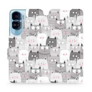 Flipové pouzdro Mobiwear - Honor 90 Lite 5G  - M099P Kočičky