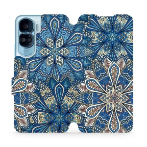 Flipové pouzdro Mobiwear - Honor 90 Lite 5G - V108P Modré mandala květy