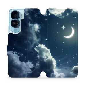 Flipové pouzdro Mobiwear - Honor 90 Lite 5G  - V145P Noční obloha s měsícem