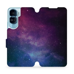 Knížkové flip pouzdro Mobiwear - Honor 90 Lite 5G  - V147P Mlhovina - MALÁ VADA POTISKU VLEVO NAHOŘE, NEVADÍ POUŽIRÍ