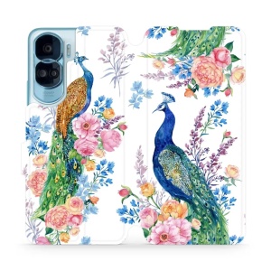 Flipové pouzdro Mobiwear - Honor 90 Lite 5G - MX08S Pávi